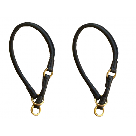 Zgarda de lux strangulanta pentru caini , din piele rotunda royal nappa