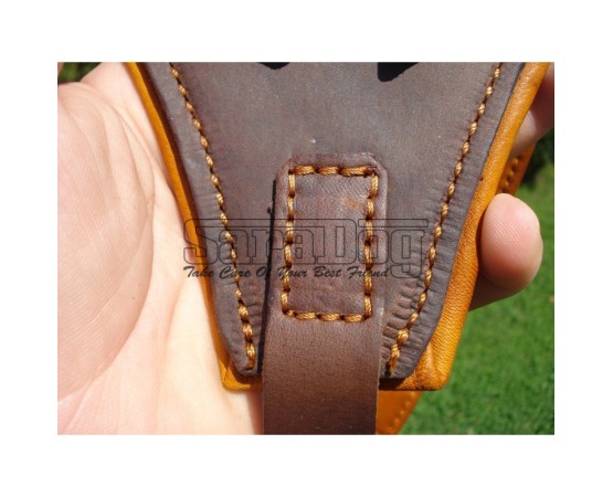 Ham de lux pentru caini confectionat din piele naturala fett si captusit cu piele moale nappa