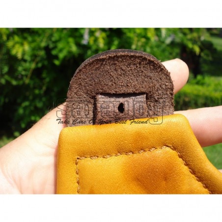 Ham de lux pentru caini confectionat din piele naturala fett si captusit cu piele moale nappa