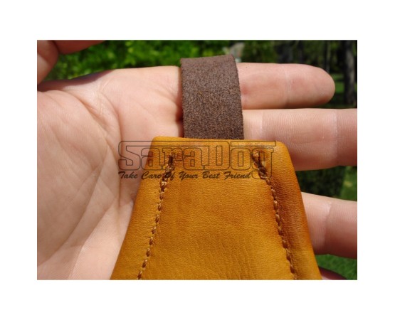 Ham de lux pentru caini confectionat din piele naturala fett si captusit cu piele moale nappa