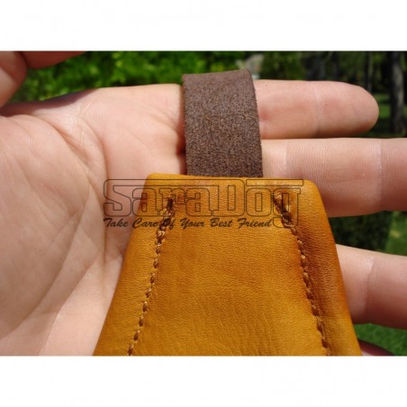 Ham de lux pentru caini confectionat din piele naturala fett si captusit cu piele moale nappa