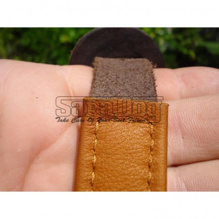 Ham de lux pentru caini confectionat din piele naturala fett si captusit cu piele moale nappa