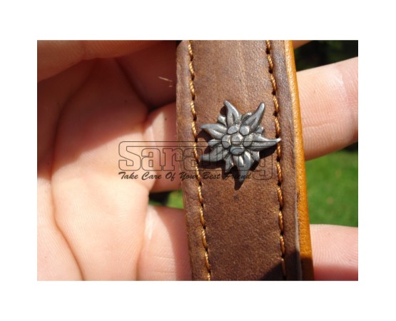 Ham de lux pentru caini confectionat din piele naturala fett si captusit cu piele moale nappa