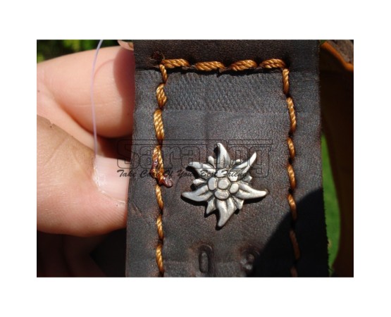 Ham de lux pentru caini confectionat din piele naturala fett si captusit cu piele moale nappa