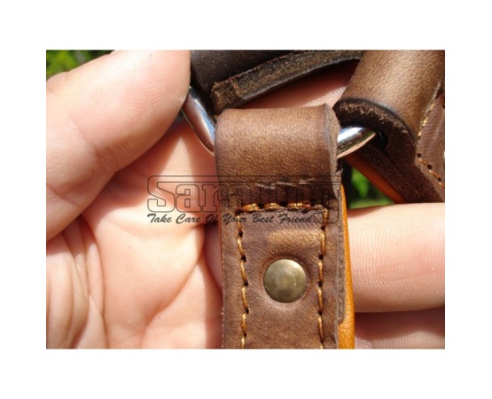 Ham de lux pentru caini confectionat din piele naturala fett si captusit cu piele moale nappa