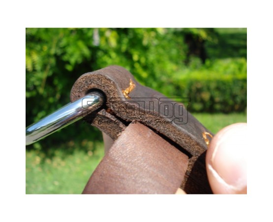 Ham de lux pentru caini confectionat din piele naturala fett si captusit cu piele moale nappa