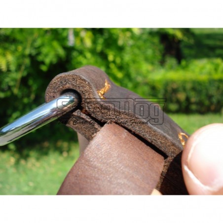 Ham de lux pentru caini confectionat din piele naturala fett si captusit cu piele moale nappa