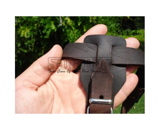 Ham de lux pentru caini confectionat din piele naturala fett si captusit cu piele moale nappa