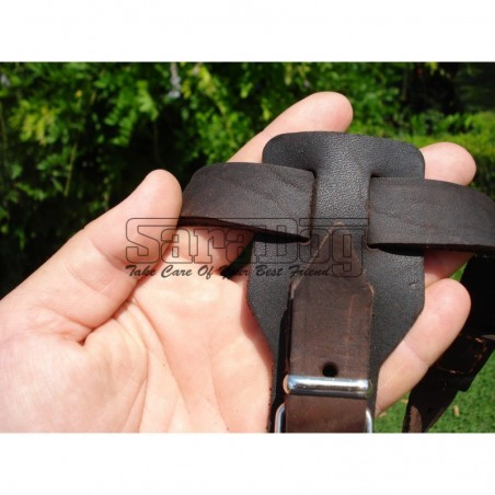 Ham de lux pentru caini confectionat din piele naturala fett si captusit cu piele moale nappa