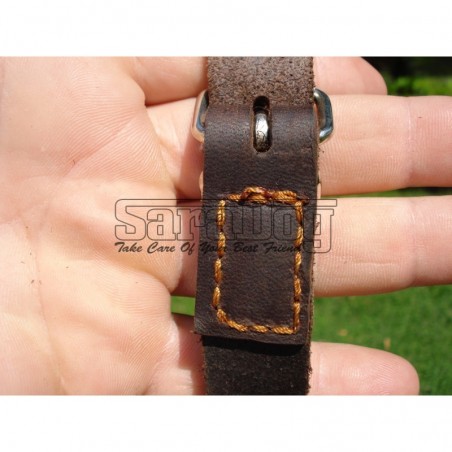 Ham de lux pentru caini confectionat din piele naturala fett si captusit cu piele moale nappa