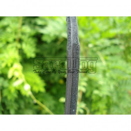 Zgarda de lux pentru caini din piele naturala si cristale Swarovski albe