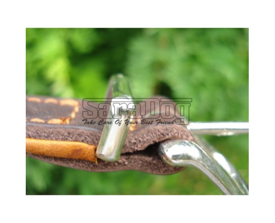 Zgardă de lux pentru caini , din piele naturala şi cristale Swarovski roz 