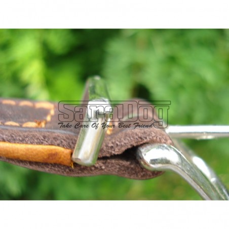 Zgardă de lux pentru caini , din piele naturala şi cristale Swarovski roz 