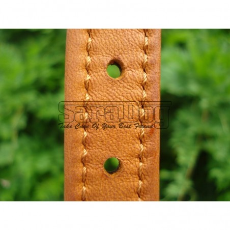 Zgardă de lux pentru caini , din piele naturala şi cristale Swarovski roz 