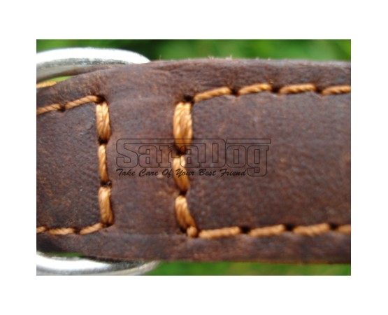 Zgardă de lux pentru caini , din piele naturala şi cristale Swarovski roz 