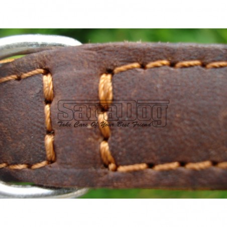 Zgardă de lux pentru caini , din piele naturala şi cristale Swarovski roz 