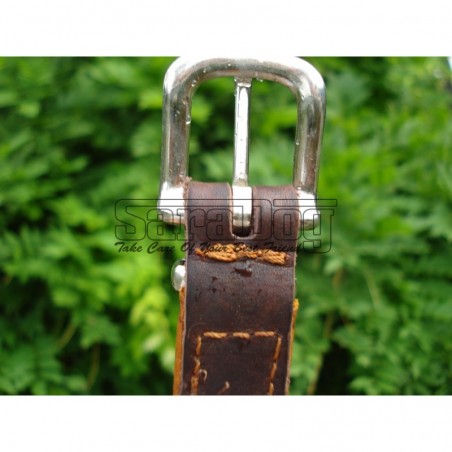 Zgardă de lux pentru caini , din piele naturala şi cristale Swarovski roz 