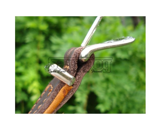 Zgardă de lux pentru caini , din piele naturala şi cristale Swarovski roz 