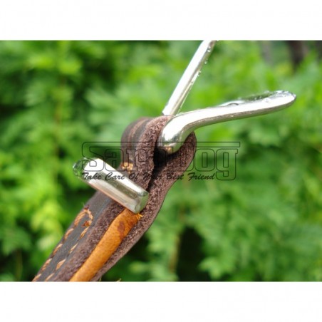 Zgardă de lux pentru caini , din piele naturala şi cristale Swarovski roz 