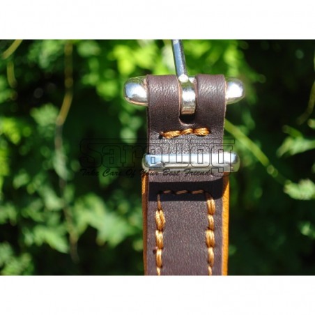 Zgardă de lux pentru caini din piele naturala si cristale swarovski 