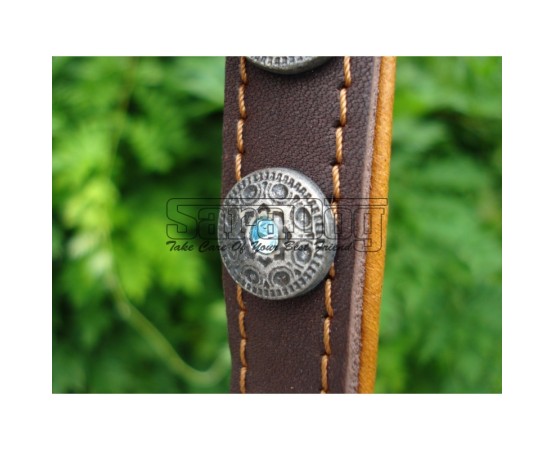Zgardă de lux pentru caini din piele naturala si cristale swarovski 