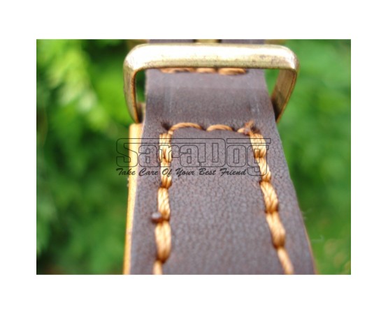 Zgardă de lux pentru caini , din piele naturala cu Cristale Swarovski Galben 