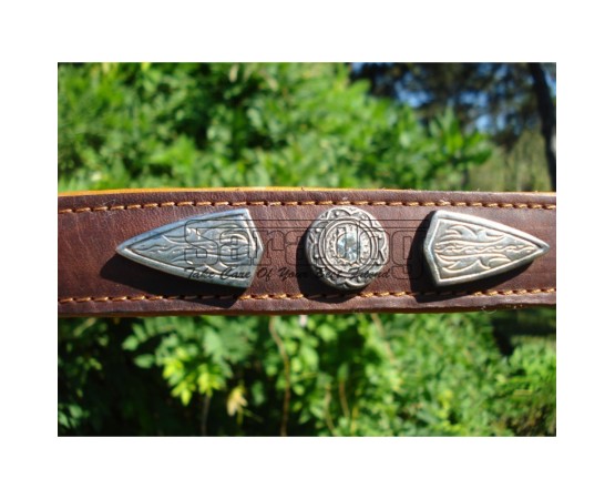 Zgardă de lux pentru caini , din piele naturala cu cristale swarovski