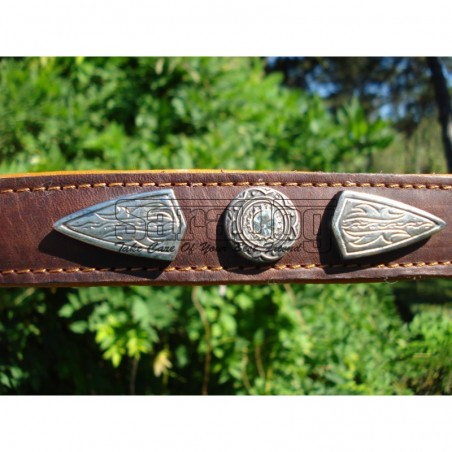 Zgardă de lux pentru caini , din piele naturala cu cristale swarovski