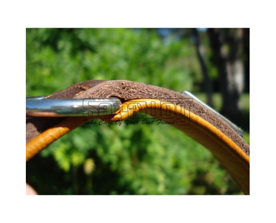 Zgardă de lux pentru caini , din piele naturala cu cristale swarovski