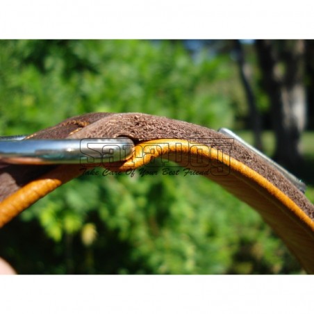 Zgardă de lux pentru caini , din piele naturala cu cristale swarovski