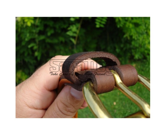 Zgardă de lux pentru caini , din piele naturala cu cristale swarovski