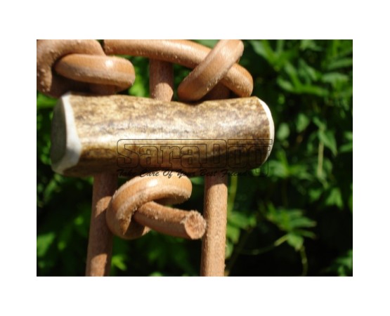 Lesa din piele rotunda pentru caini de vanatoare 