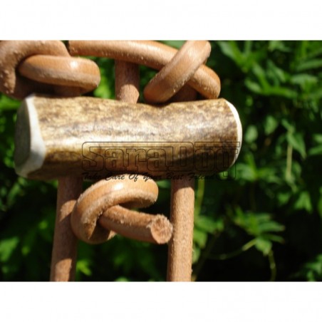 Lesa din piele rotunda pentru caini de vanatoare 