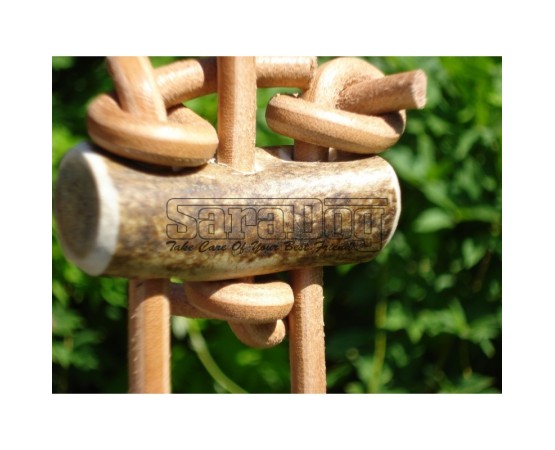 Lesa din piele rotunda pentru caini de vanatoare 