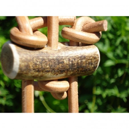 Lesa din piele rotunda pentru caini de vanatoare 