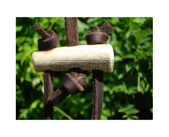 Lesa din piele rotunda pentru caini de vanatoare