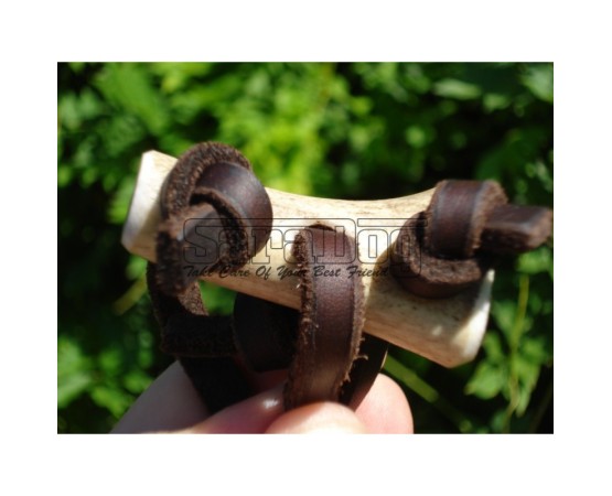 Lesa din piele rotunda pentru caini de vanatoare