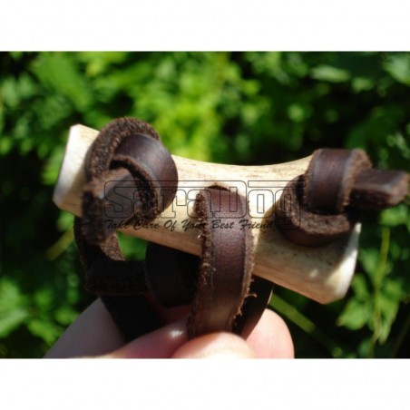 Lesa din piele rotunda pentru caini de vanatoare