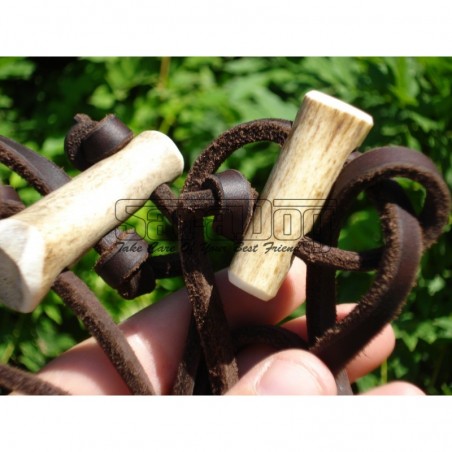 Lesa din piele rotunda pentru caini de vanatoare