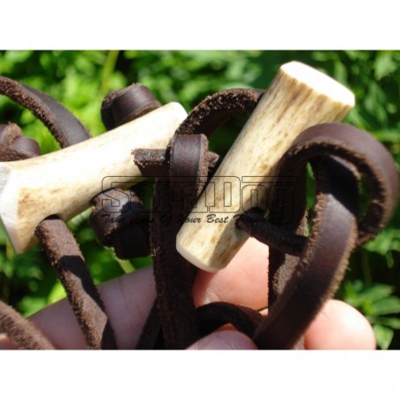 Lesa din piele rotunda pentru caini de vanatoare