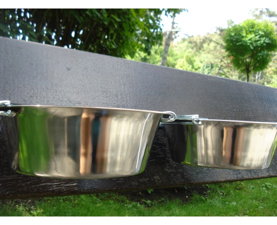 Casroane profesionale pentru caini , din inox , cu suport special de prindere