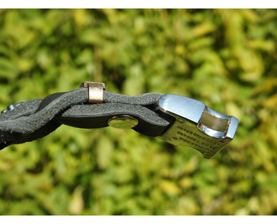 Set zgarda si lesa pentru caini , din piele naturala