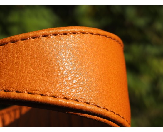 Zgardă de lux din piele nappa , pentru caini de tip Ogar ( Greyhound )