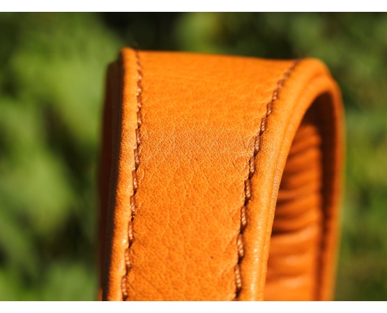 Zgardă de lux din piele nappa , pentru caini de tip Ogar ( Greyhound )