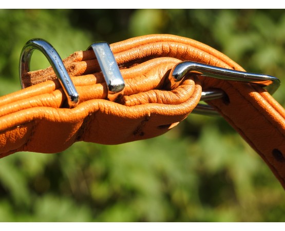 Zgardă de lux din piele nappa , pentru caini de tip Ogar ( Greyhound )