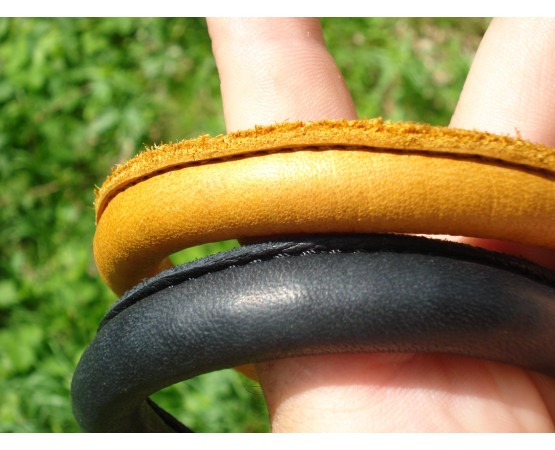 Zgarda de lux strangulanta pentru caini , din piele rotunda royal nappa