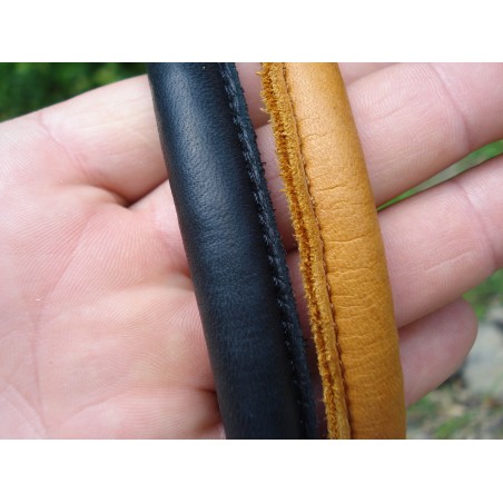 Zgarda de lux strangulanta pentru caini , din piele rotunda royal nappa