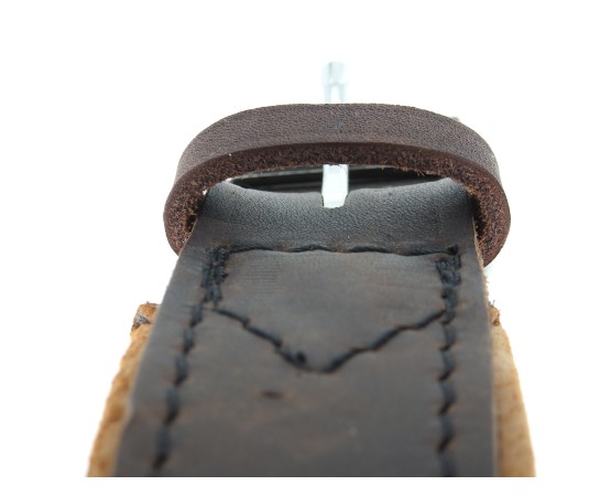 Zgarda lata pentru caini , din piele naturala fett si captusita cu piele moale 