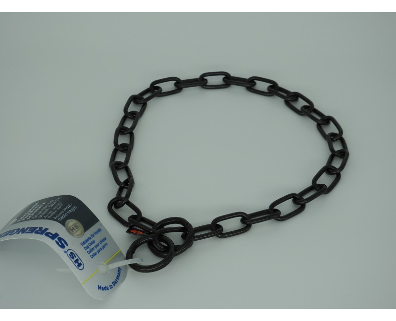 Zgarda strangulanta pentru dresaj canin , inox negru Hermann Sprenger