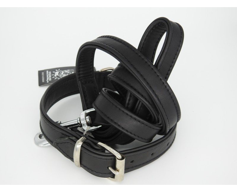 Lesă de lux pentru caini  , confectionata din piele nappa